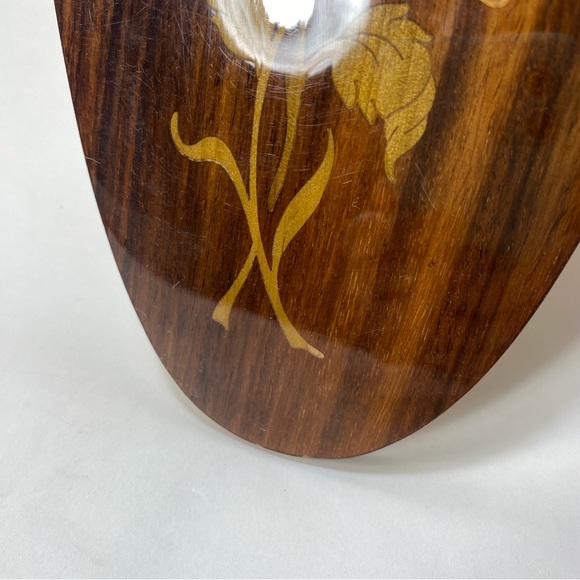 🎉LAST CALL🎉Vintage Walter Stahli Switzerland Wood Inlay Floral Wall Hanging - Picture 4 of 16